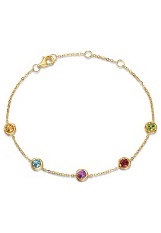 delightful little multicolored petite birthstone baby bracelet
